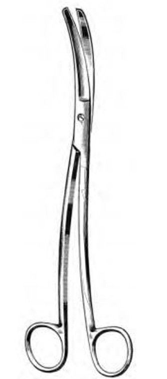 PRATT Rectal Scissors (21cm), S-shaped, blunt points8-1/4"