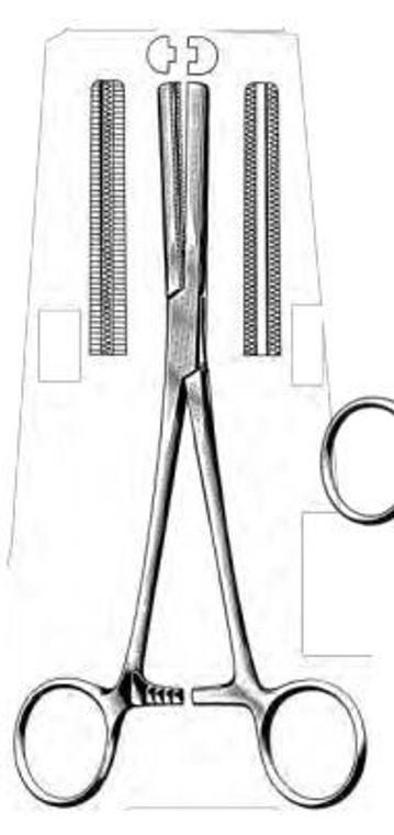 FERGUSON Angiotribe Forceps, Straight, Satin, (15.9cm)6-1/4"