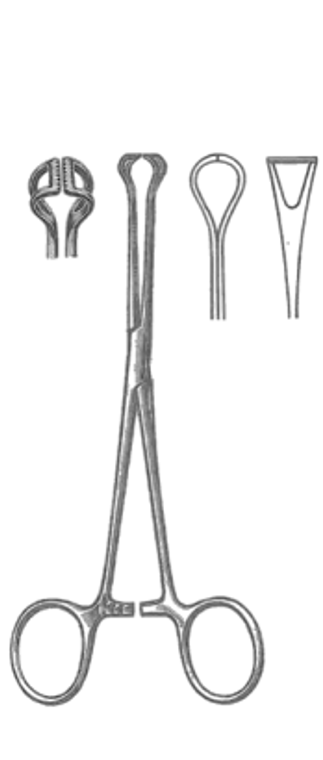 BABY BABCOCK Intestinal Forceps, 6mm wide jaws, (14cm) 5-1/2"