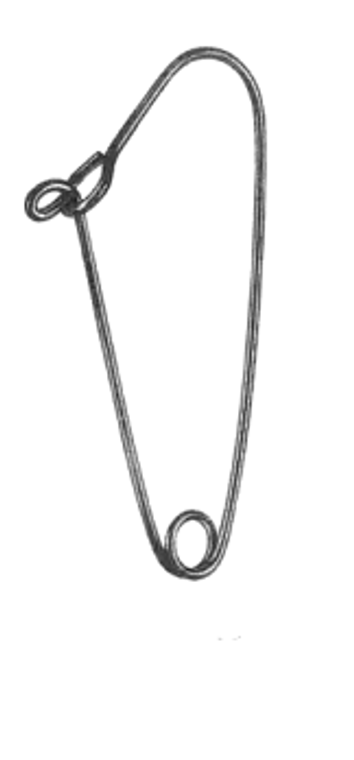 BUNT Forceps Holder, with catch, Package of 6, (12.1cm) 4-3/4" .