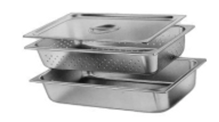 Solid Sterilization Tray, 12-3/4" x 10-3/8" x 6", (32.4cm x 26.4cm x 15.2cm)