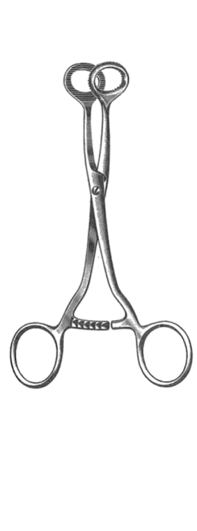 COLLINS Tongue Seizing Forceps, Jaws 25mm Wide 6-3/4"