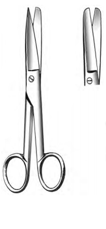 Utility Scissors, Sharp/Blunt, Points Straight, (16cm) 6-1/2"