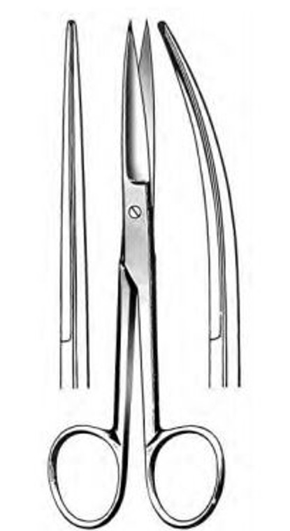 DEAVER Scissors, Curved, Sharp/Sharp Points, (14cm) 5-1/2"