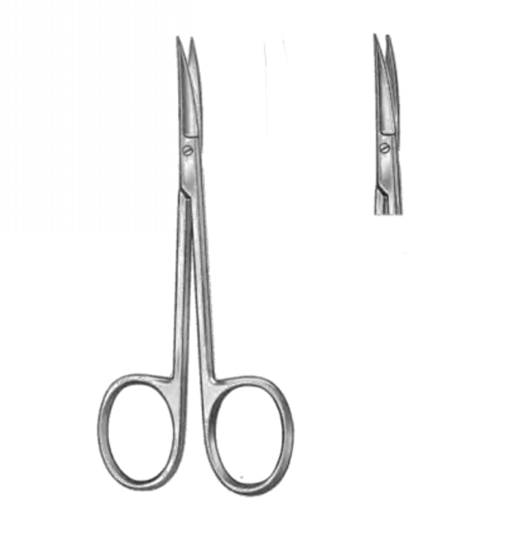 IRIS Scissors, Curved, Sharp/Blunt, (114cm)4-1/2"