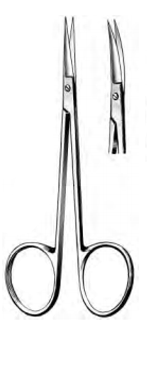 Micro IRIS Scissors, Curved, Sharp Points, (102cm)4"