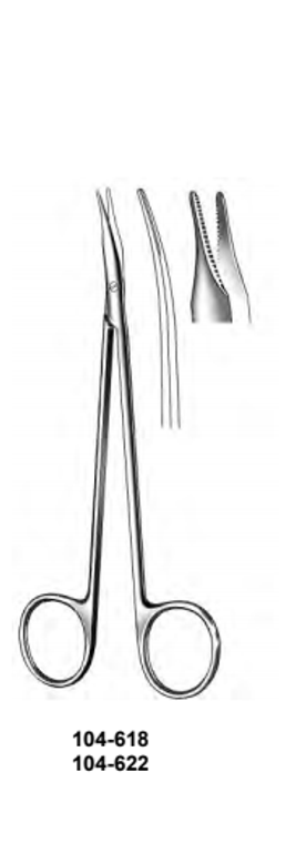 REYNOLDS Dissecting Scissors, Curved, tenotomy type dissecting tips, (178cm)7"