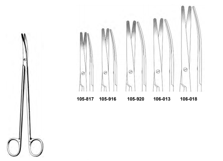 METZENBAUM (NELSON) Scissors, Curved, (203cm)8"