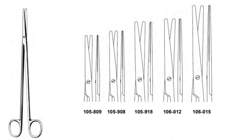 METZENBAUM (NELSON) Scissors, Straight, (254cm) 10"