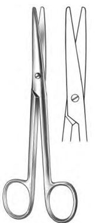 MAYO Dissecting Scissors, Straight, rounded blades, (17cm) 6-3/4"