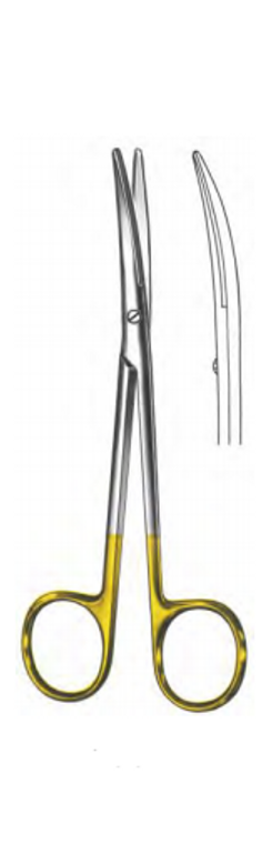 METZENBAUM Scissors, Curved, TC-blades, (14cm) 5-1/2" Tungsten Carbide