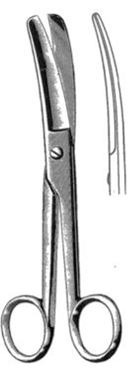 DOYEN Abdominal Scissors, Curved, (178cm)7"