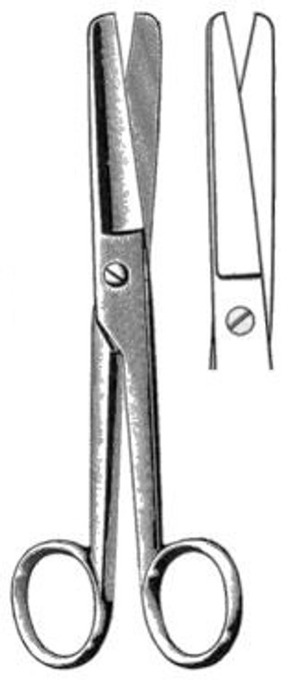 DOYEN Abdominal Scissors, Straight, One Blade Serrated, (178cm)7"