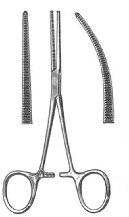 KOCHER Forceps 1 x 2 teeth, Curved, (14cm)5-1/2"