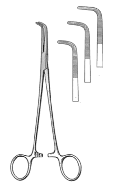 KANTROWITZ Thoracic Forceps, delicate right angle jaws, (191cm)7-1/2"