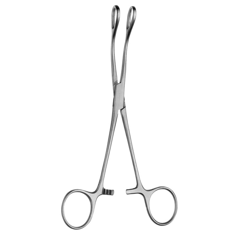 BALLENGER Sponge Forceps, Curved, Serrated jaws, (178cm) 7"