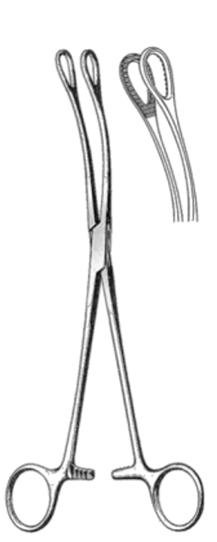 FOERSTER Sponge Forceps, Curved, Serrated jaws, (241cm)9-1/2"