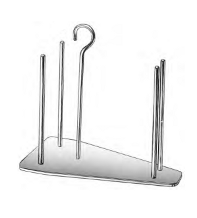 CROWN Instrument Sterilizing Rack, with Lifting Hook 6"