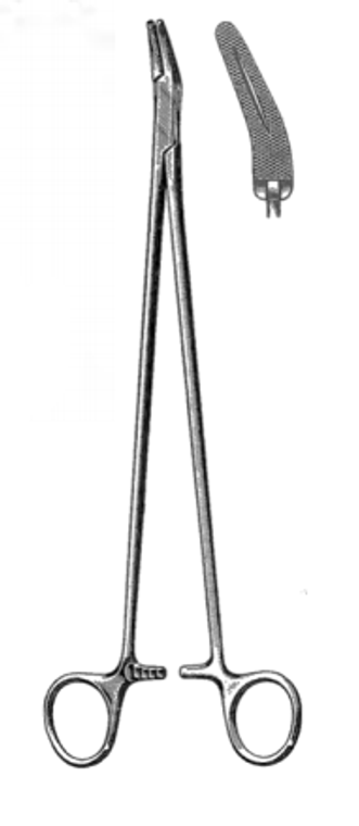 FINOCHIETTO Needle Holder, angled jaws, (267cm) 10-1/2"