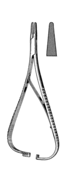 MATHIEU Needle Holder, spring handles, (16cm) 6-1/4"