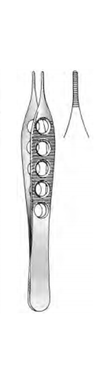 ADSON Dressing Forceps, delicate, fenestrated handles, lightweight, (121cm) 4-3/4"