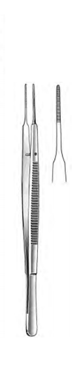 GERALD Dressing Forceps, Straight, Serrated, (178cm)7"