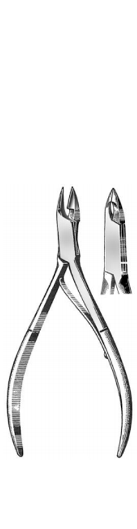 Tissue and Cuticle Nipper, convex jaws, chrome, (114cm) 4-1/2"