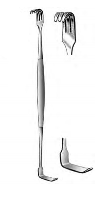 SENN Retractor, sharp, Double end, (16cm)6-3/8"