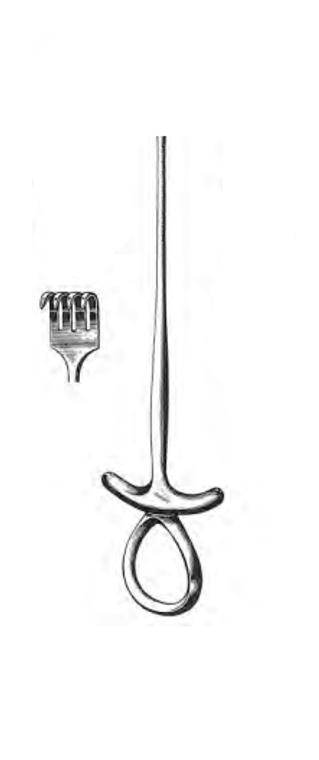 MURPHY Retractor, sharp, 4 prongs, (191cm) 7-1/2"