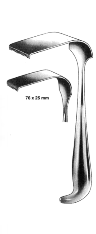 MEYERDING Retractor, medium blade 3", (76cm) x 1", (25cm), (241cm) 9-1/2"