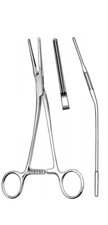 DEBAKEY Patent Ductus and Peripheral Vascular Clamp, Angular, 3cm Jaws, (203cm) 8"
