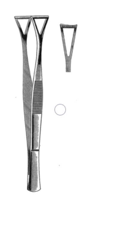 COLLIN-DUVAL Tissue Forceps, With 1/2" (13cm) wide jaws, (203cm)8"