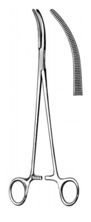 FINOCHIETTO Thoracic Forceps (229cm), slightly curved jaws9"