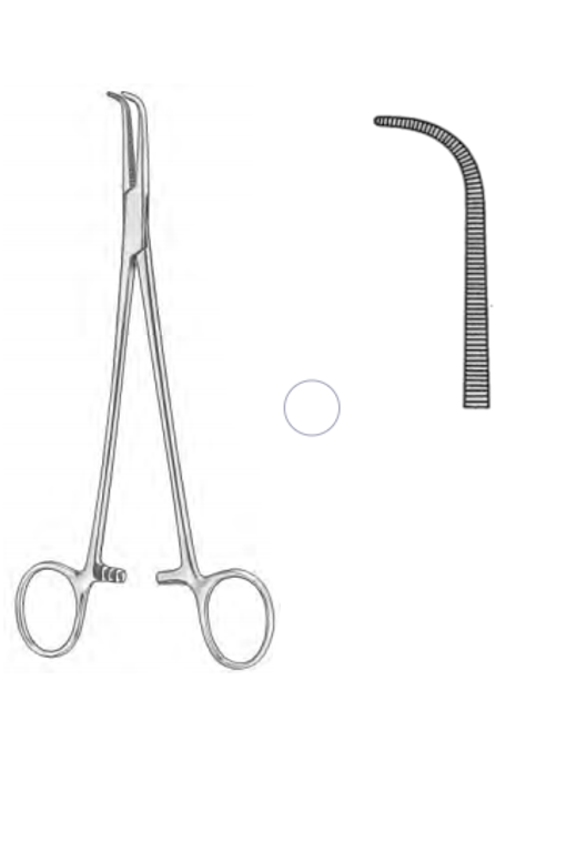 GEMINI-MIXTER Thoracic Forceps (229cm), delicate full curved jaws 9"