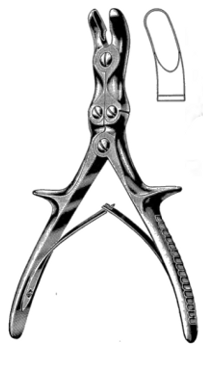 STILLE-LUER Rongeur, Curved jaws 9 x 15mm, (22cm)8-3/4"