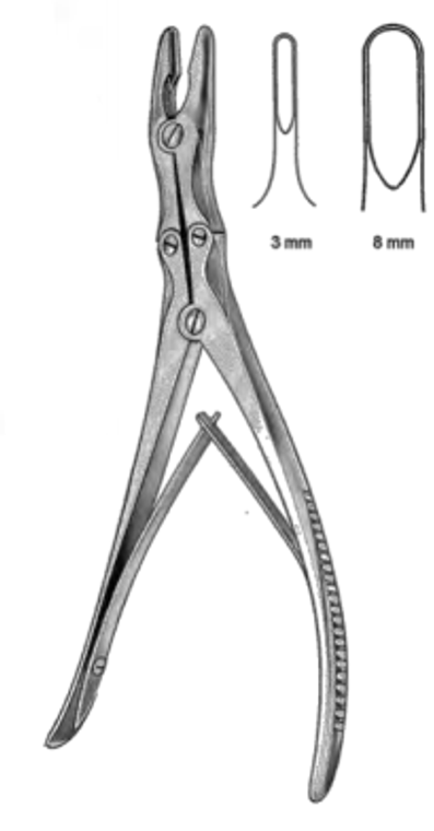 LEKSELL Rongeur, standard Curve, 3mm bite, (241cm)9-1/2"