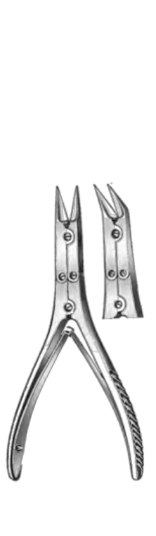 RUSKIN Bone Splitting Forceps, Angled, (14cm) 5-1/2"