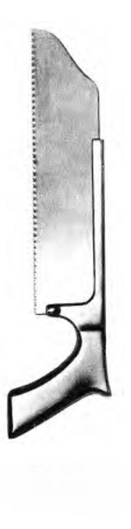 SATTERLEE Bone Saw, light metal handle With stainless 9" blade, (305cm) 12"