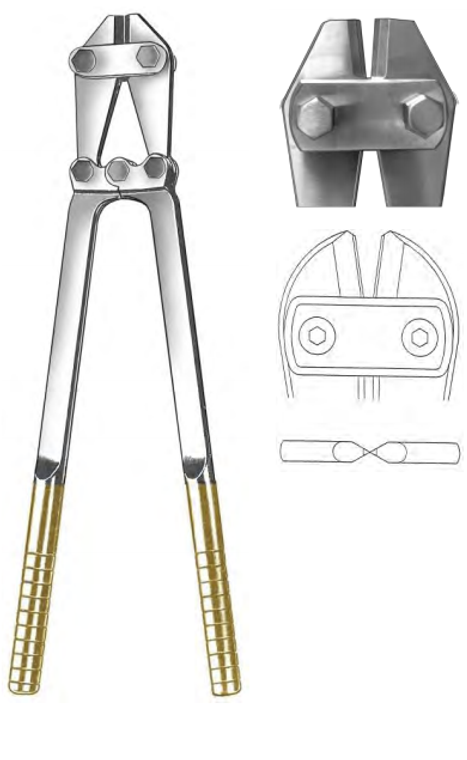 Pin Cutter, side cutting, TC Inserts, Max Cap 6mm, (56cm)22" Tungsten Carbide