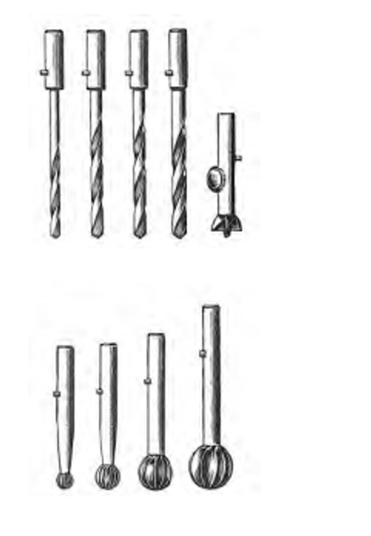 Replacement Points for STILLE pattern drills, round burs, 16mm