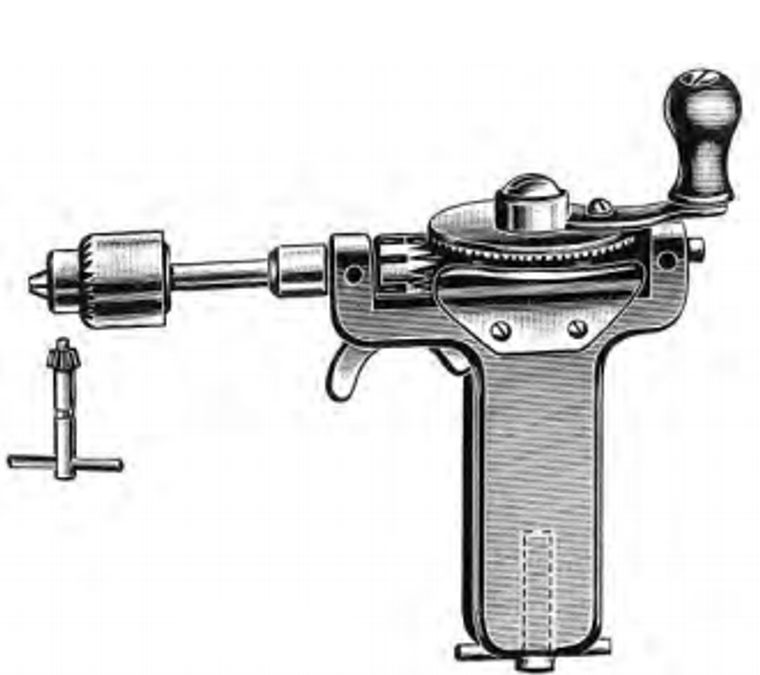 BUNNELL Hand Drill With 5/32" stainless steel Jacob Chuck