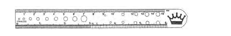 Pin and Wire Gauge for Kirschner wires, (152cm)6"