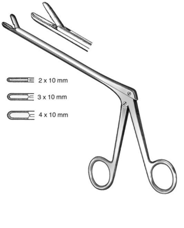 SCHLENSINGER Pituitary Rongeur, Serrated Cup Jaw, Straight 3x10mm bite, (152cm) 6"