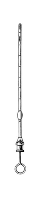 ELSBERG Cannula 11 cm, 3-hole closed end, 5Fr, (17mm), Luer lock, sterling