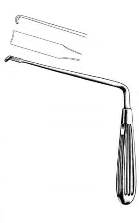 SCOVILLE Nerve Root Retractor, angular, 8mm wide blade, (229cm) 9"