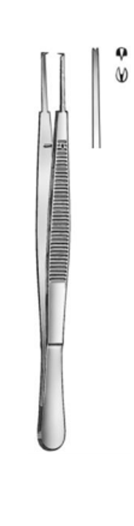 STEVENS Iris Forceps, straight, 1 x 2 Teeth , 1mm wide (102cm) 4"