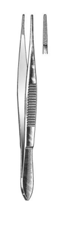 WILLIS HOSPITAL Utility Forceps, cross serrated tying platform 12 mm wide (102cm) 4"