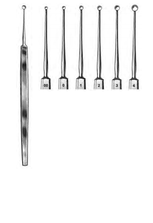 MEYHOEFER Chalazion Curette, size 00, 1mm, (127cm) 5"