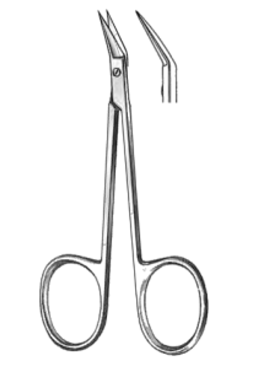 WILMER Conjunctional and Utility Scissors, angled on flat, (102cm)4"