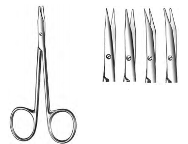 STEVENS Tenotomy Scissors, Curved, blunt point, (114cm) 4-1/2"